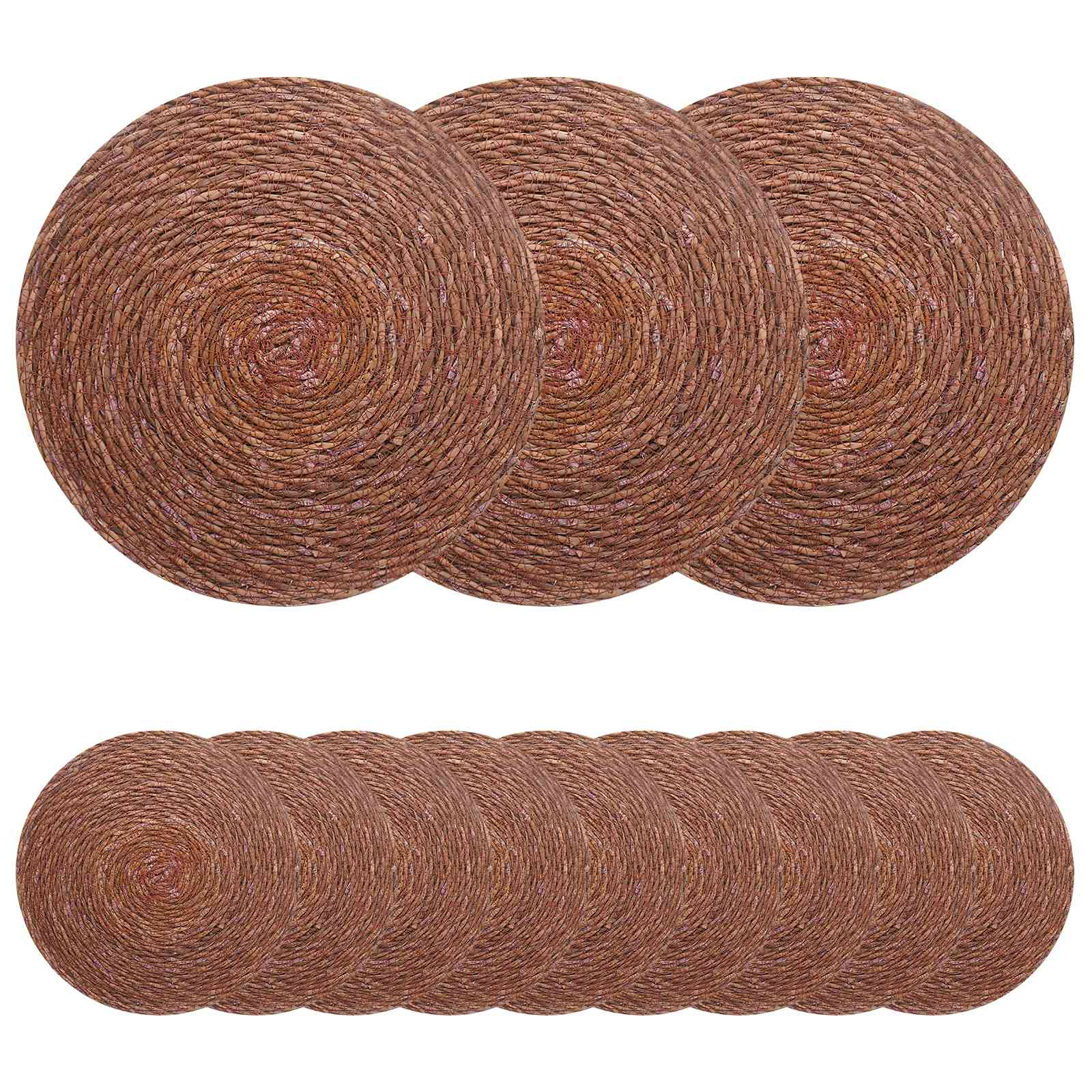 vidaXL Zeegroene placemats 4 st Naturel 100% Zeegras