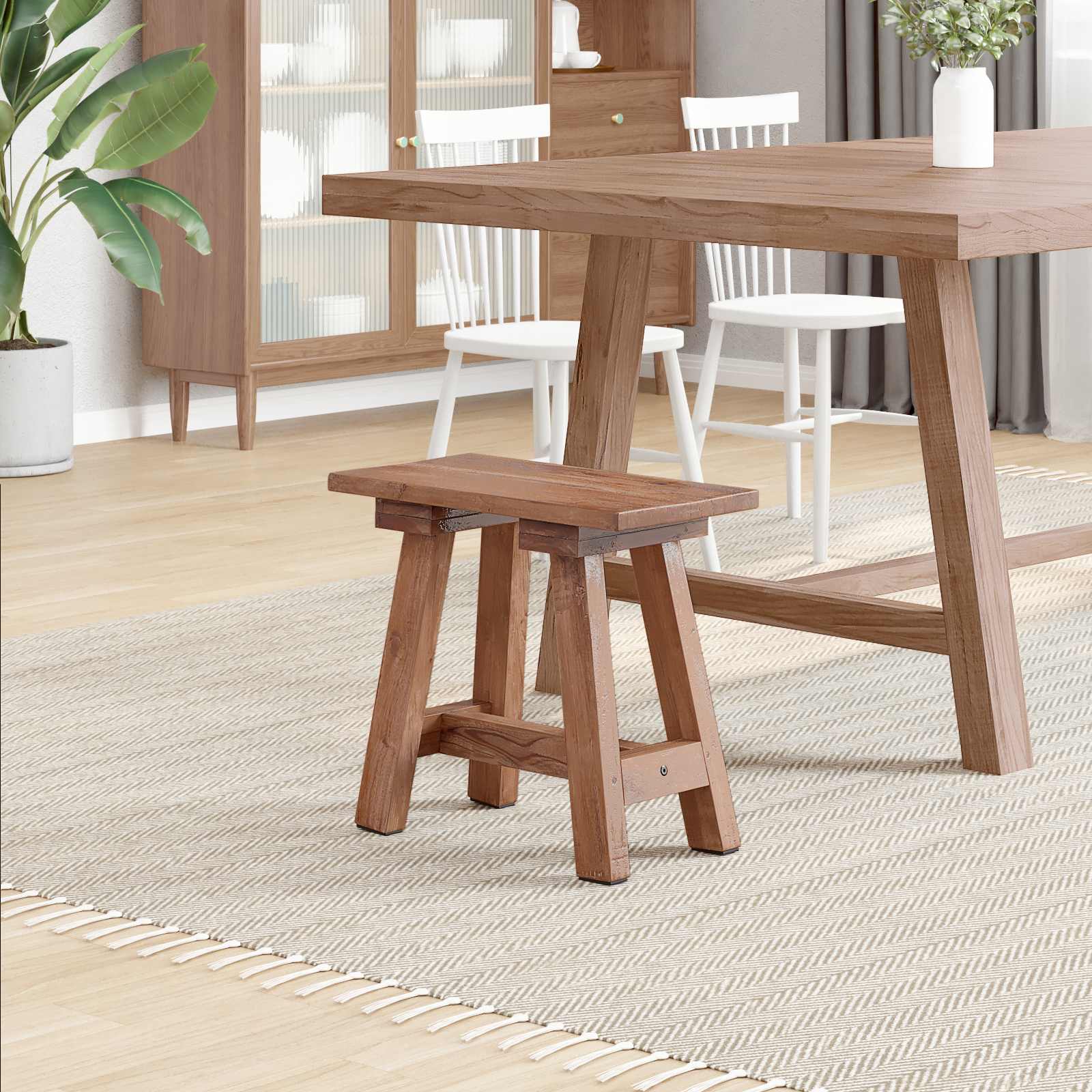 vidaXL Bank Naturel 50,5 x 25 x 47,5 cm Massief mahoniehout