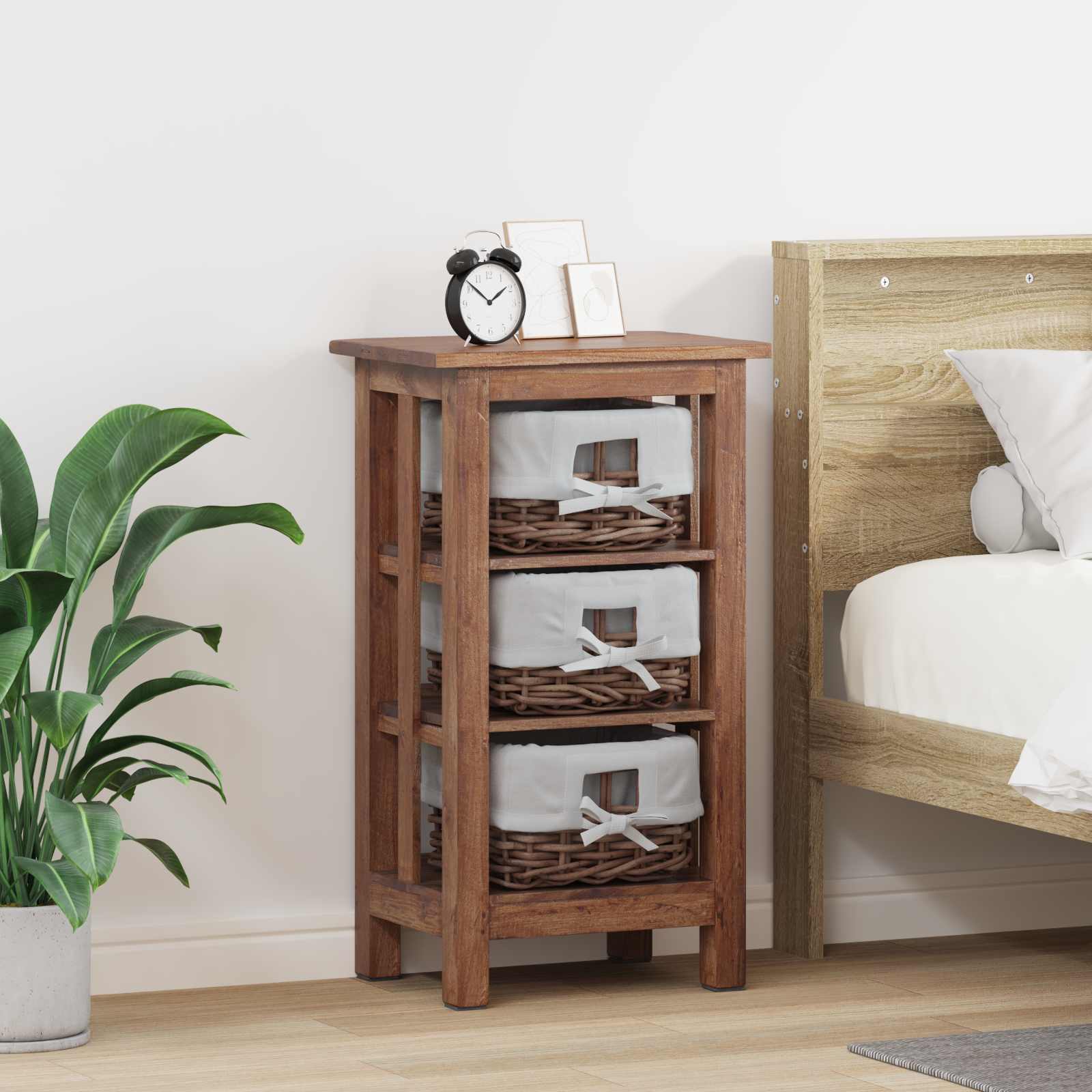 vidaXL Bijzettafel Bruin Massief mahoniehout