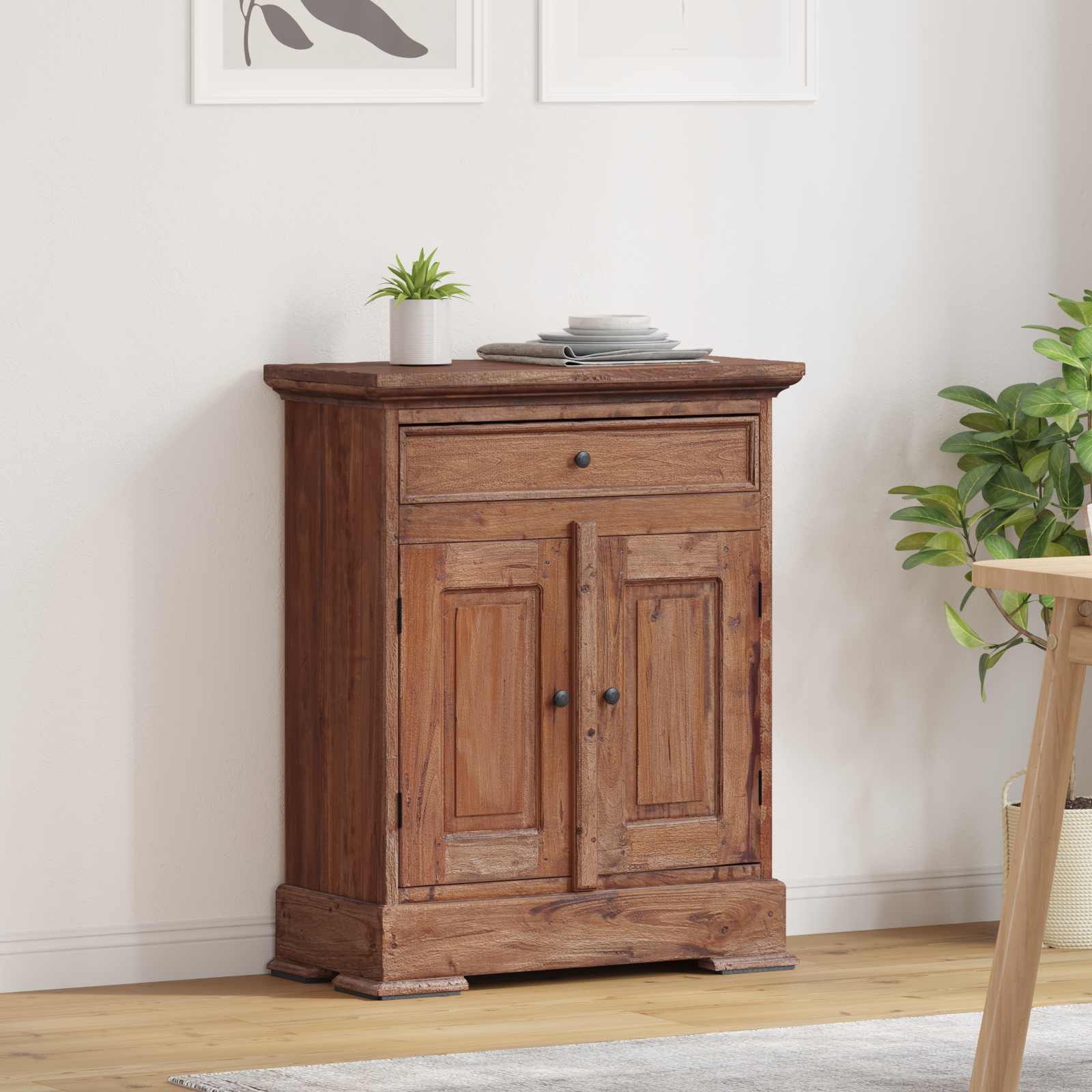 vidaXL Opbergkast 63 x 30 x 79 cm Massief Mahoniehout