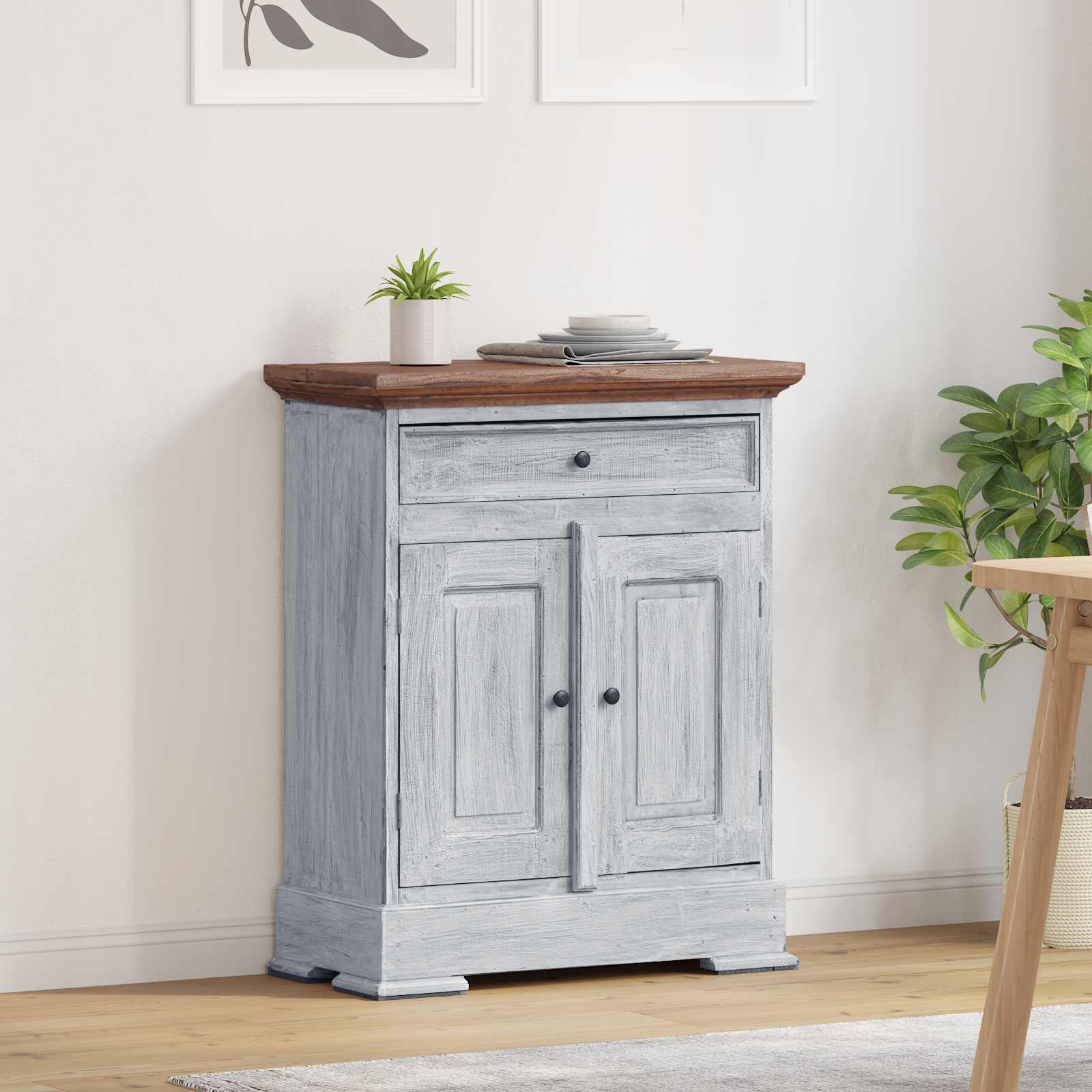 vidaXL Opbergkast 63 x 30 x 79 cm Massief Mahoniehout