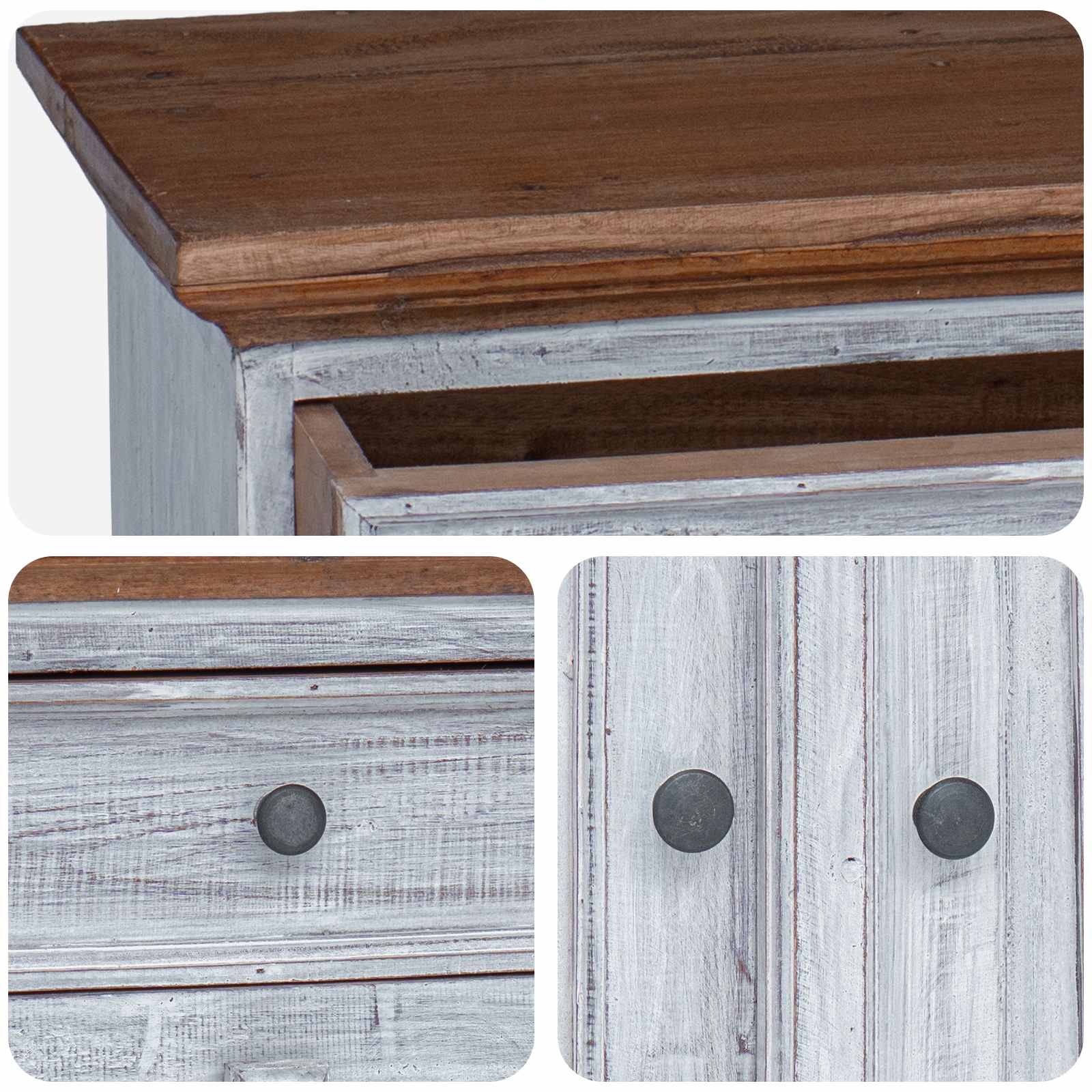 vidaXL Opbergkast 63 x 30 x 79 cm Massief Mahoniehout