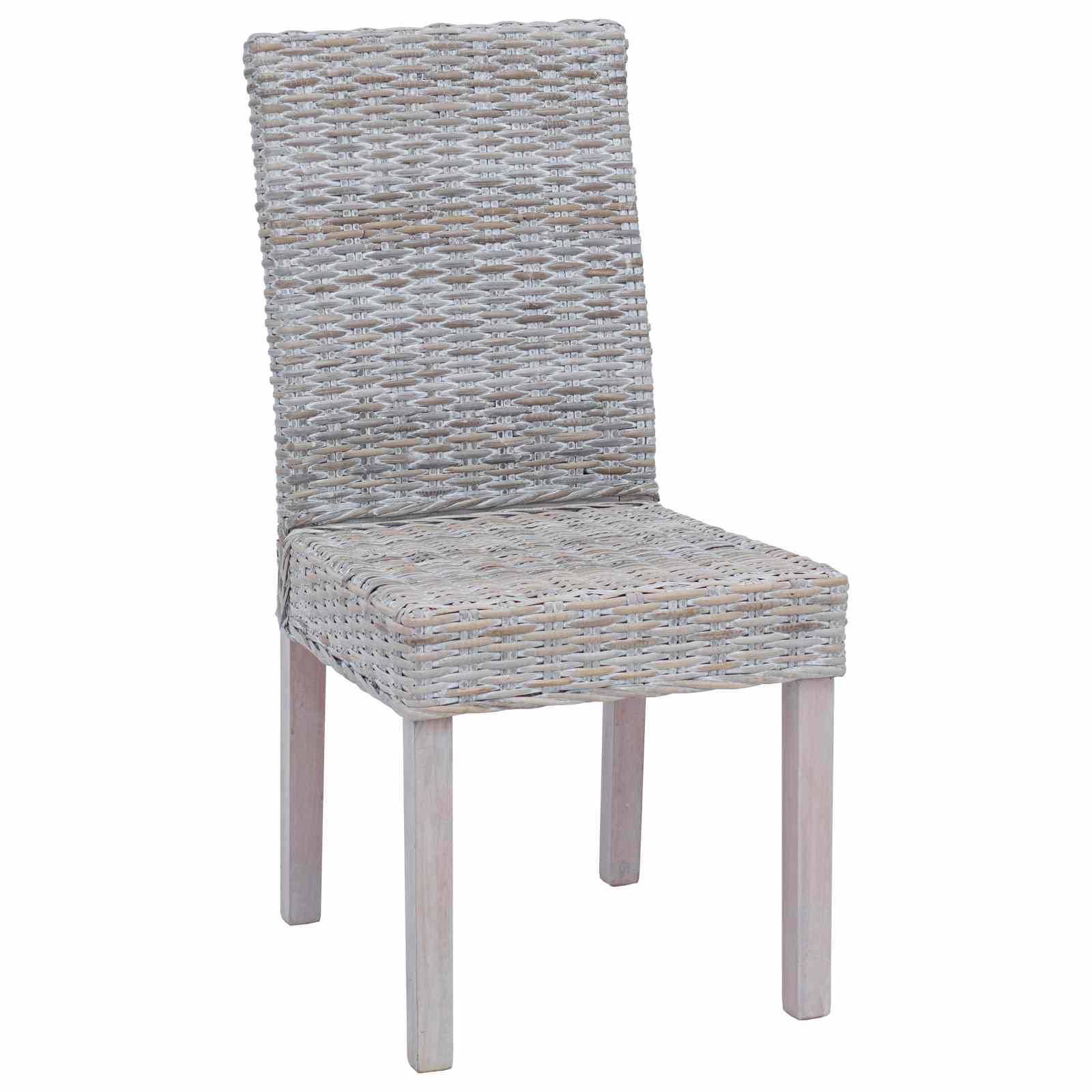 vidaXL Eetkamerstoel 2 pcs Wit gewassen 45 x 54 x 93 cm