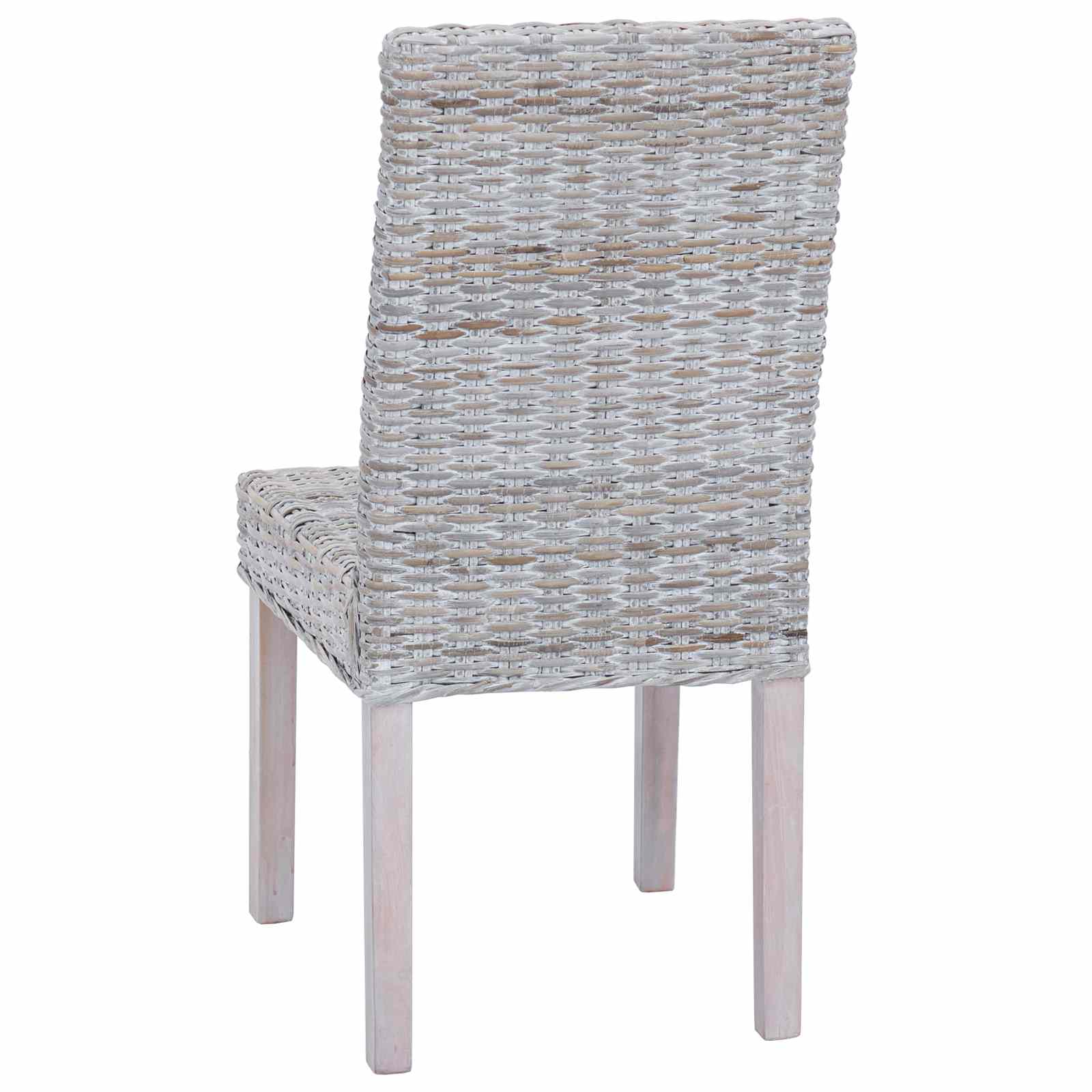 vidaXL Eetkamerstoel 2 pcs Wit gewassen 45 x 54 x 93 cm