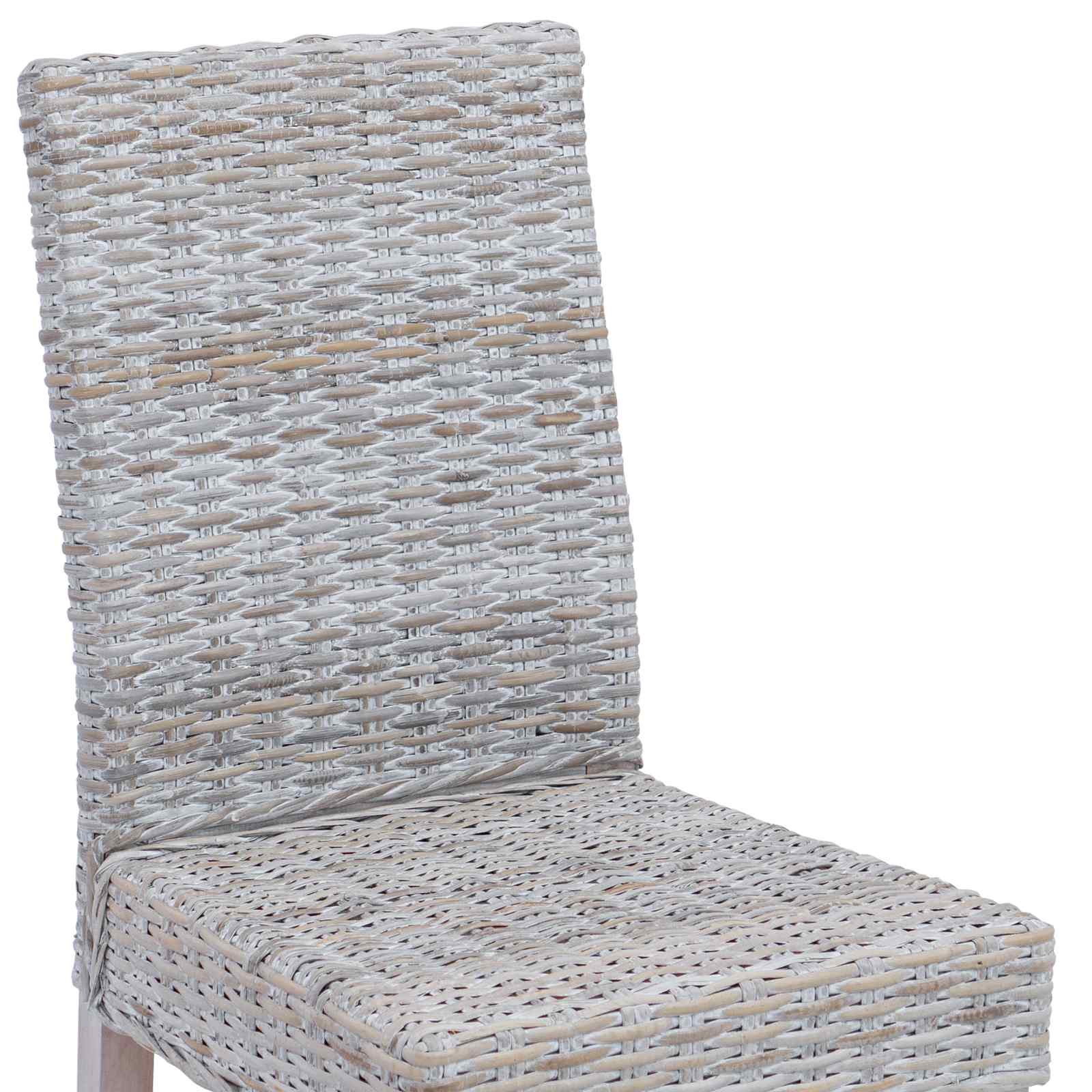 vidaXL Eetkamerstoel 2 pcs Wit gewassen 45 x 54 x 93 cm