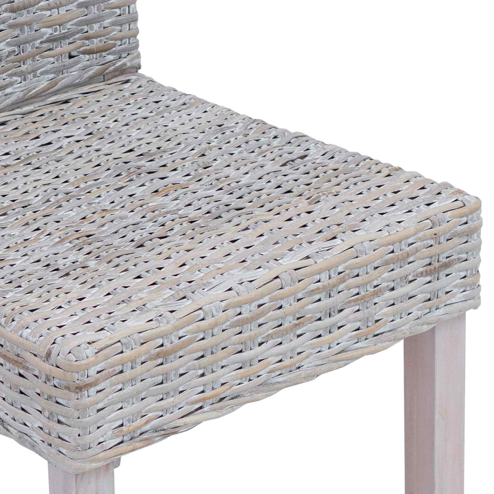 vidaXL Eetkamerstoel 2 pcs Wit gewassen 45 x 54 x 93 cm