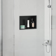 vidaXL Douche Niche Zwart 30 x 20 x 9.5 cm Roestvrij staal