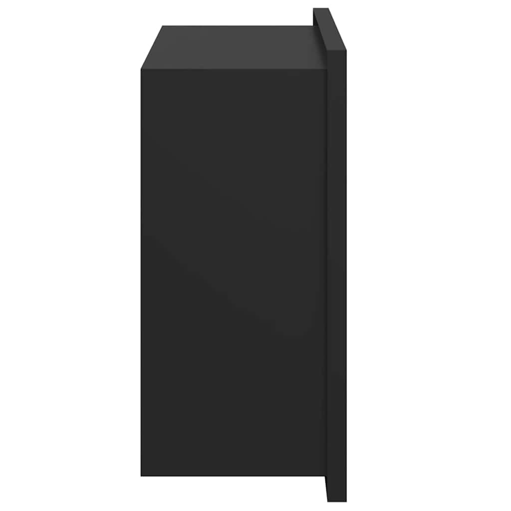 vidaXL Douche Niche Zwart 30 x 20 x 9.5 cm Roestvrij staal