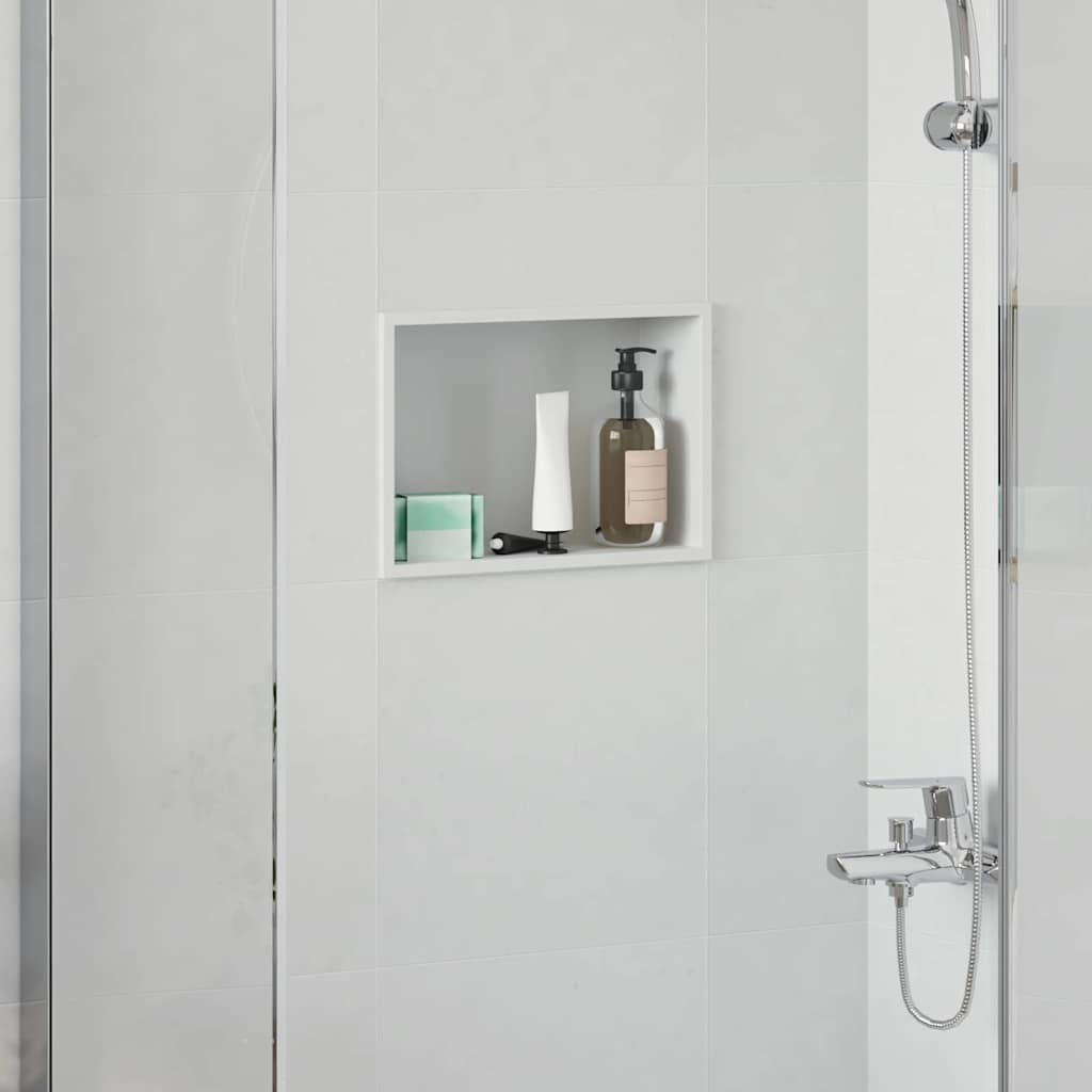 vidaXL Douche Niche Zwart 30 x 20 x 9.5 cm Roestvrij staal