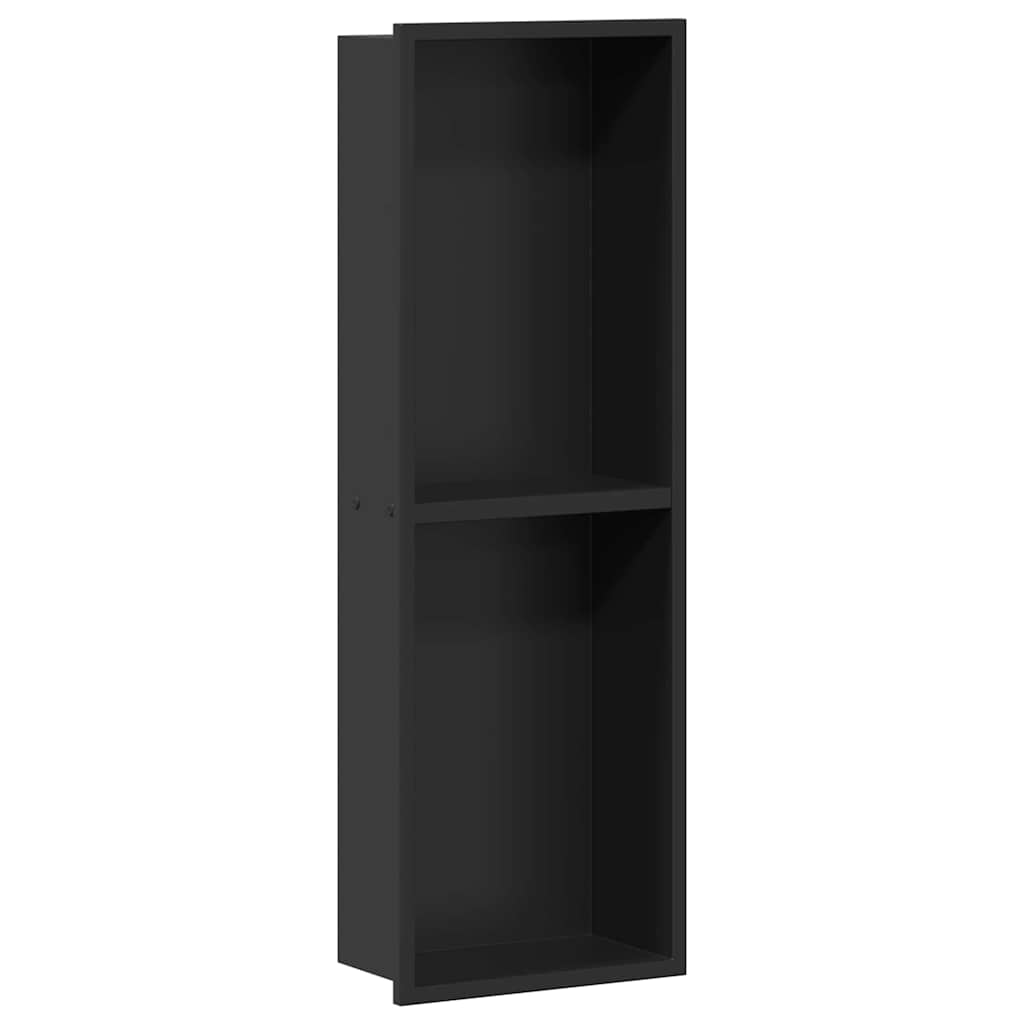 vidaXL Douche Niche Zwart 60 x 20 x 9.5 cm Roestvrij staal