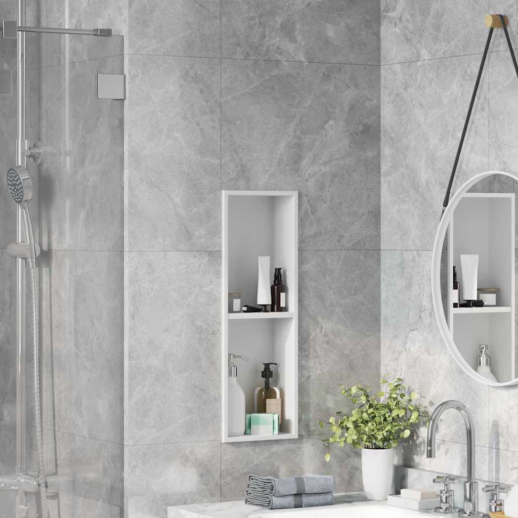 vidaXL Douche Niche Zwart 60 x 20 x 9.5 cm Roestvrij staal