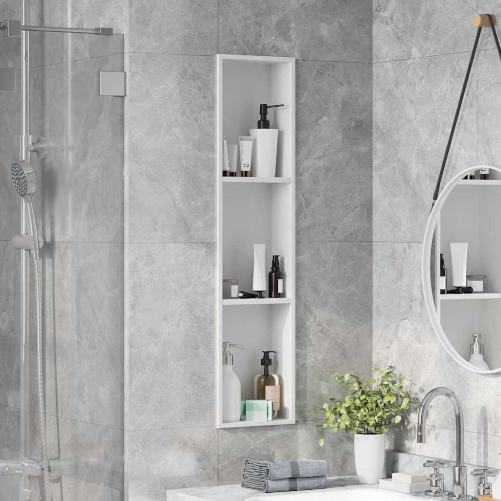 vidaXL Douche Niche Zwart 60 x 20 x 9.5 cm Roestvrij staal