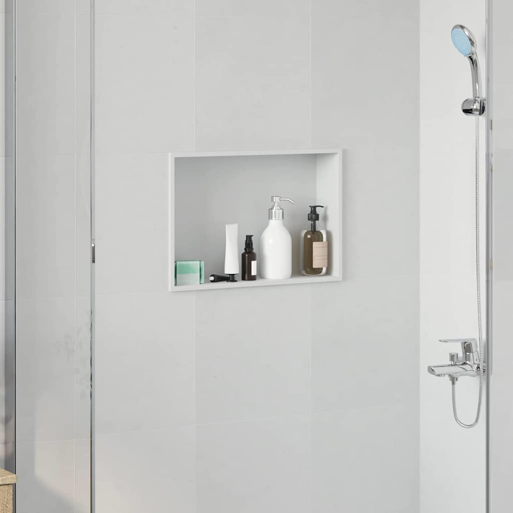 vidaXL Douche Niche Zwart 30 x 20 x 9.5 cm Roestvrij staal