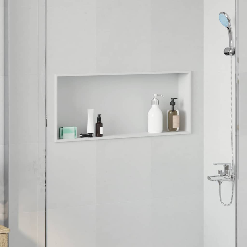 vidaXL Douche Niche Zwart 30 x 20 x 9.5 cm Roestvrij staal