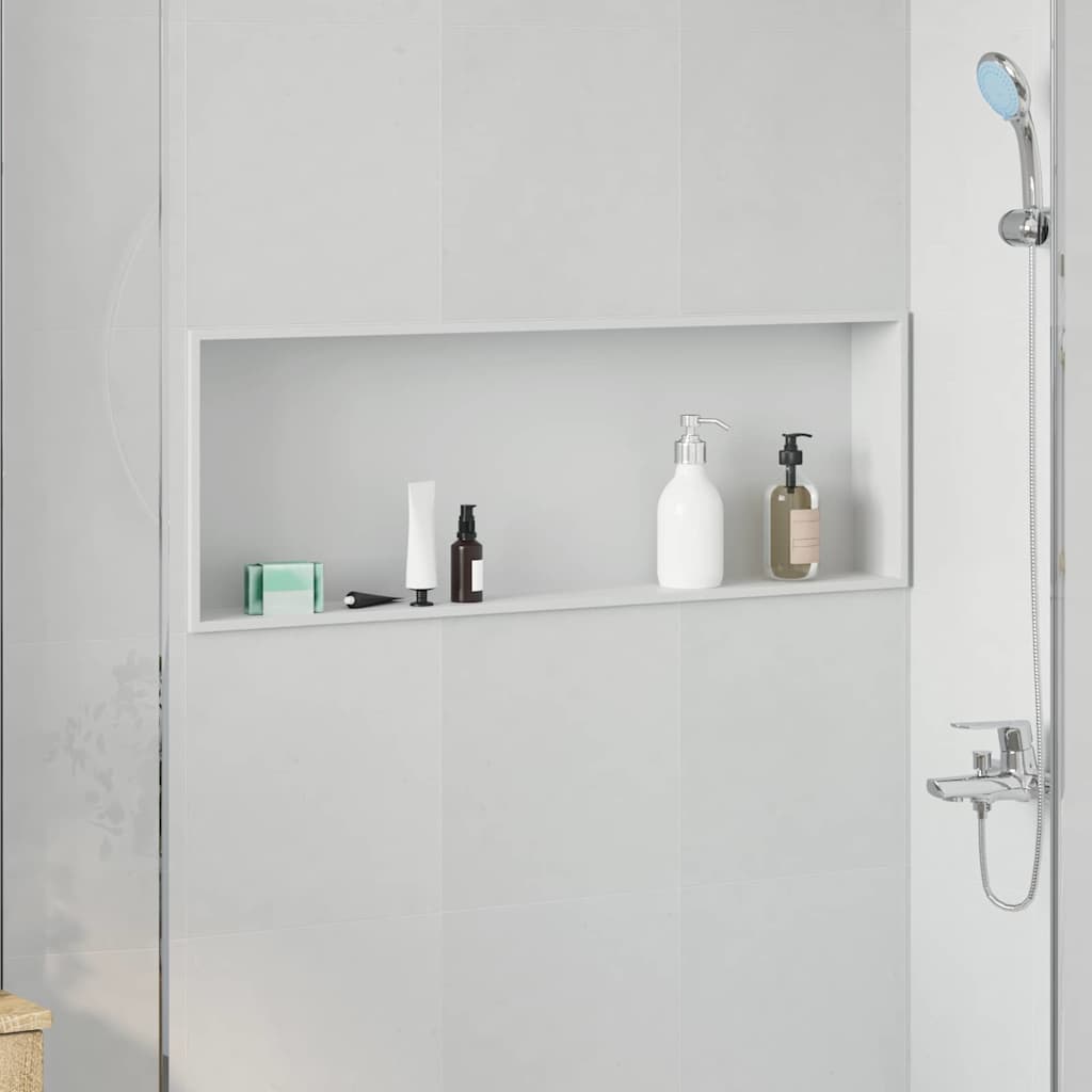 vidaXL Douche Niche Zwart 30 x 20 x 9.5 cm Roestvrij staal