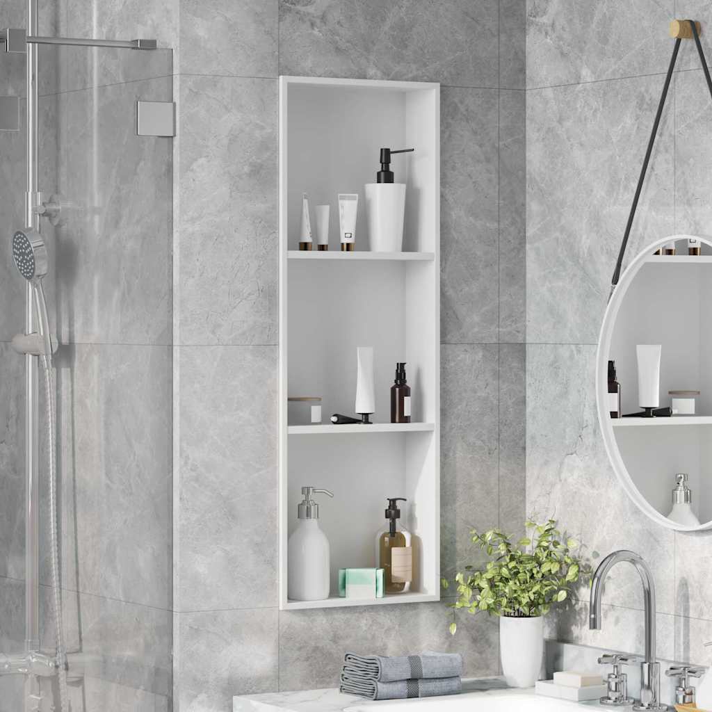 vidaXL Douche Niche Zwart 60 x 20 x 9.5 cm Roestvrij staal