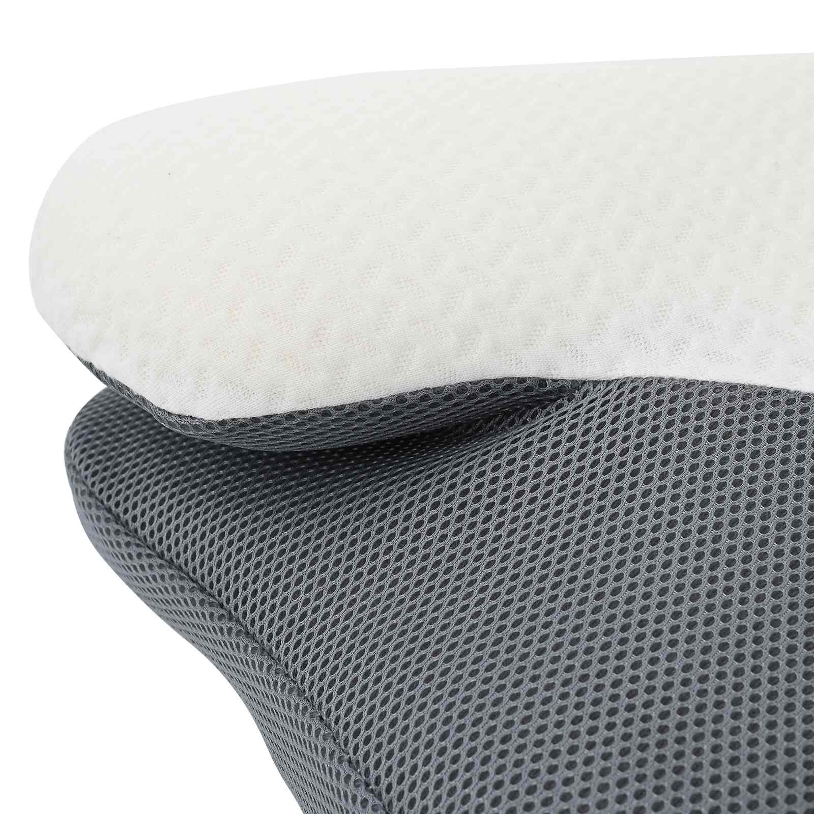 vidaXL Hoofdkussen met kussen Wit 59 x 38 x 14 cm Polyester