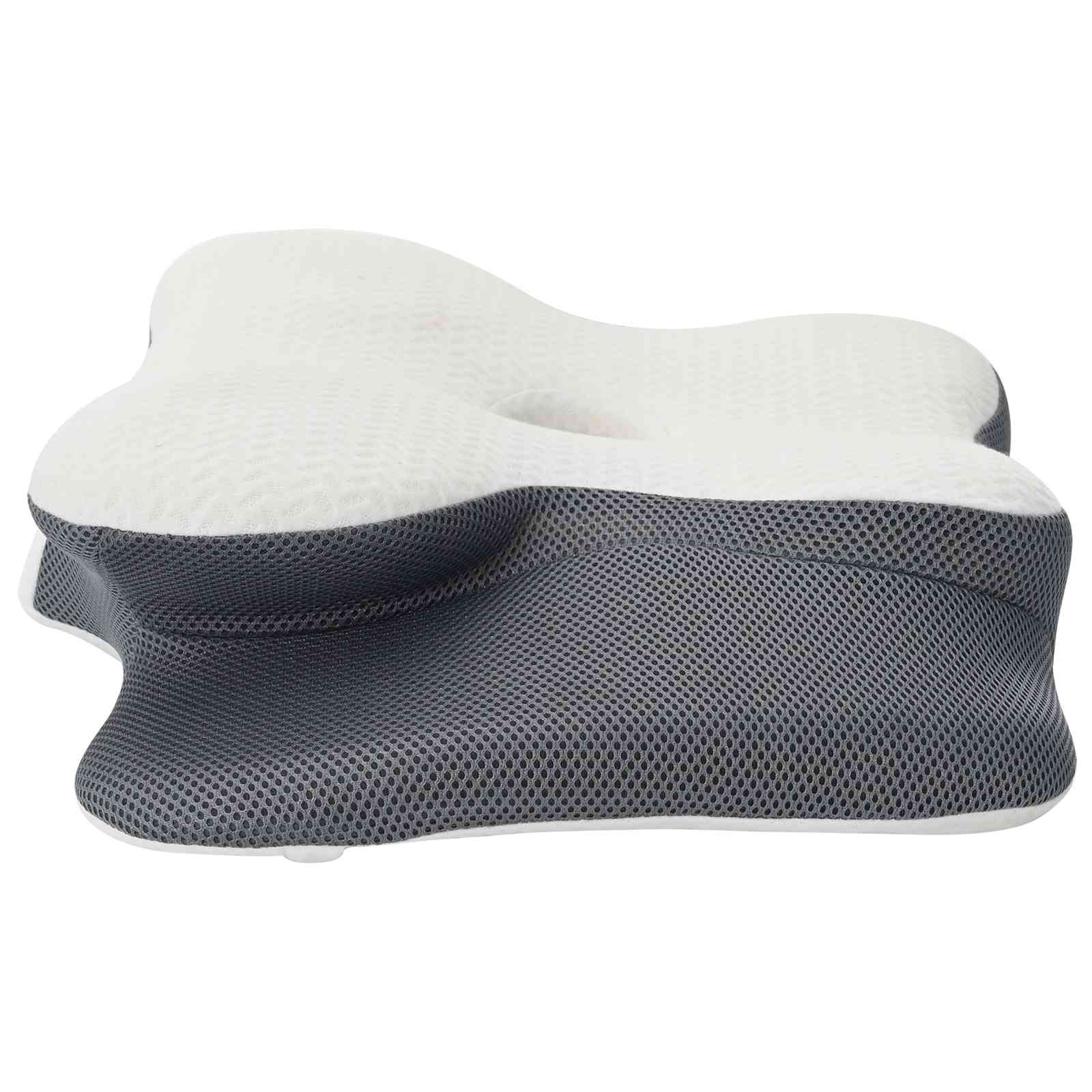 vidaXL Hoofdkussen met kussen Wit 60 x 37 x 13 cm Polyester