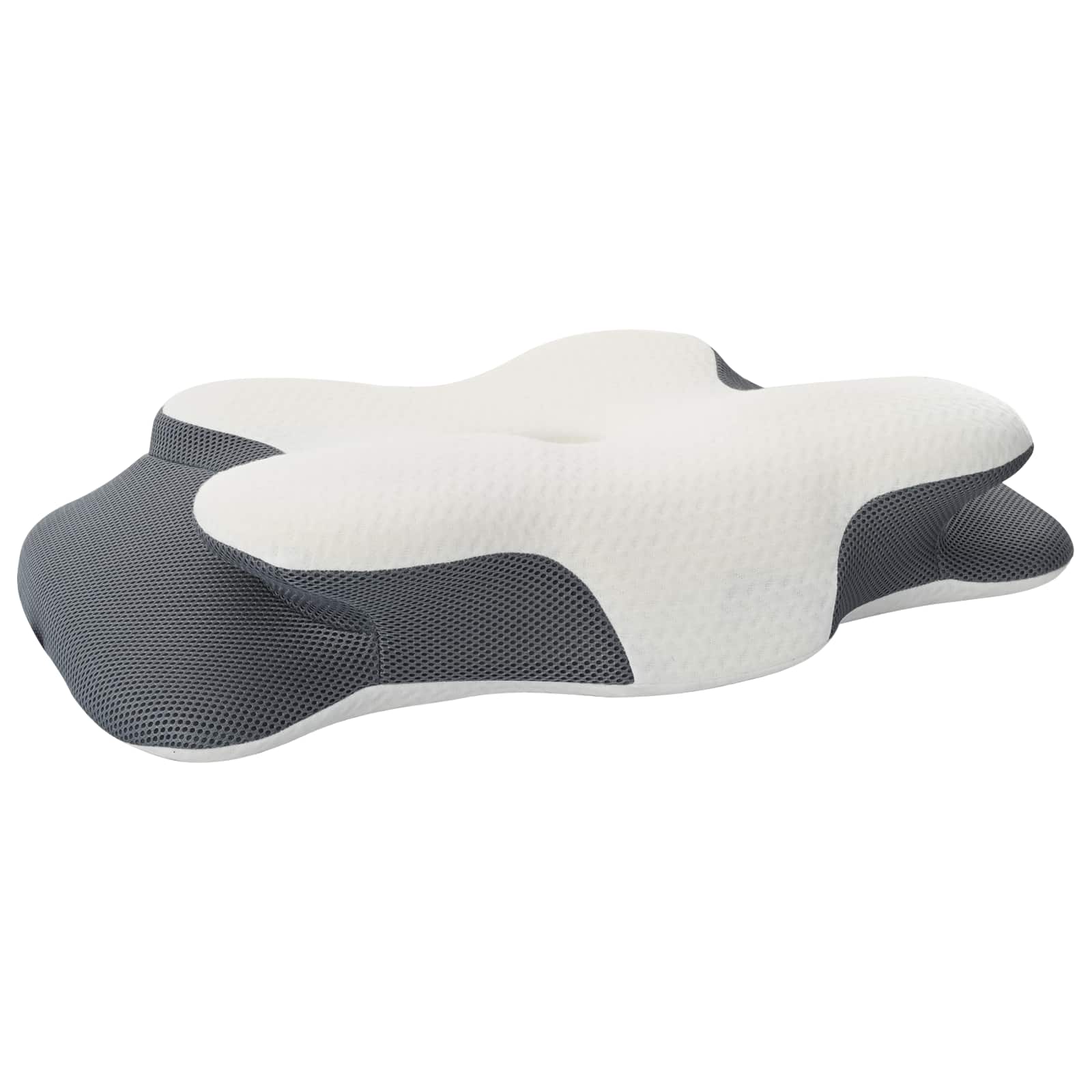 vidaXL Hoofdkussen met kussen Wit 60 x 37 x 13 cm Polyester
