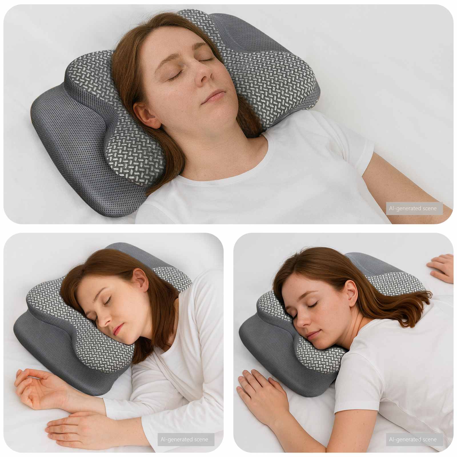 vidaXL Hoofdkussen met kussen Wit 60 x 37 x 13 cm Polyester
