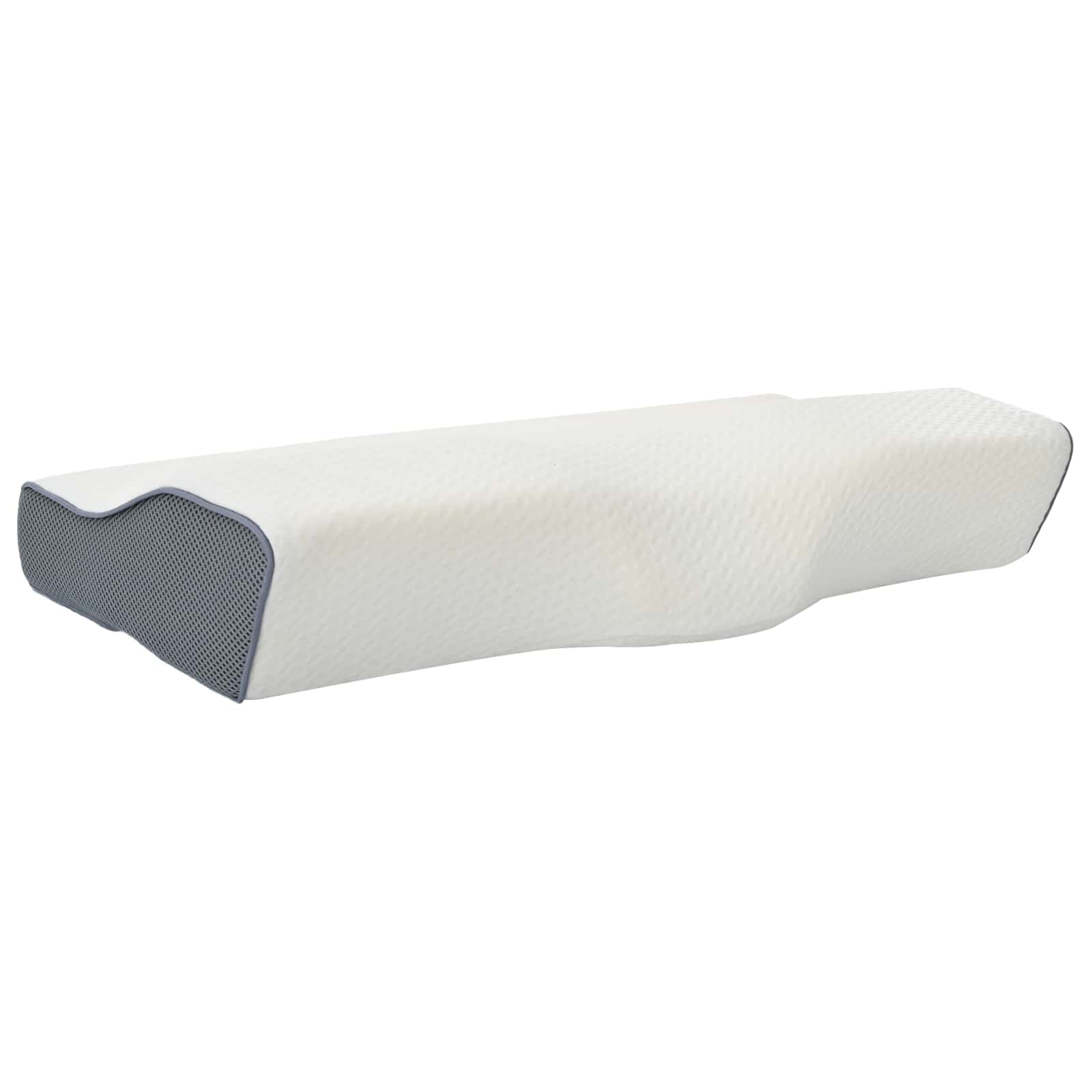 vidaXL Hoofdkussen met kussen Wit 60 x 34 x 11 cm Polyester