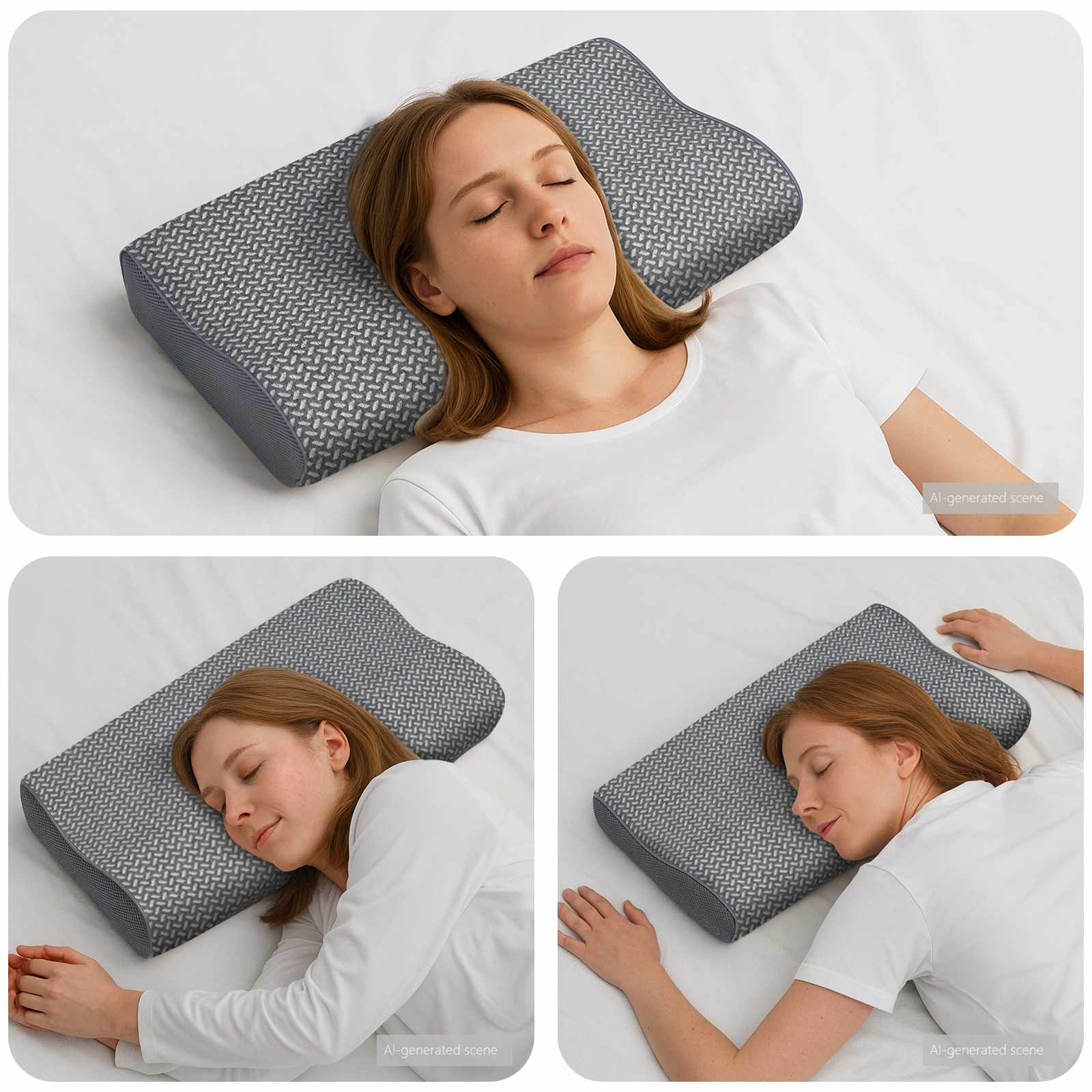 vidaXL Hoofdkussen met kussen Wit 60 x 34 x 11 cm Polyester