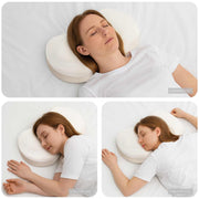 vidaXL Hoofdkussen met kussen Wit 55 x 36 x 10 cm Polyester