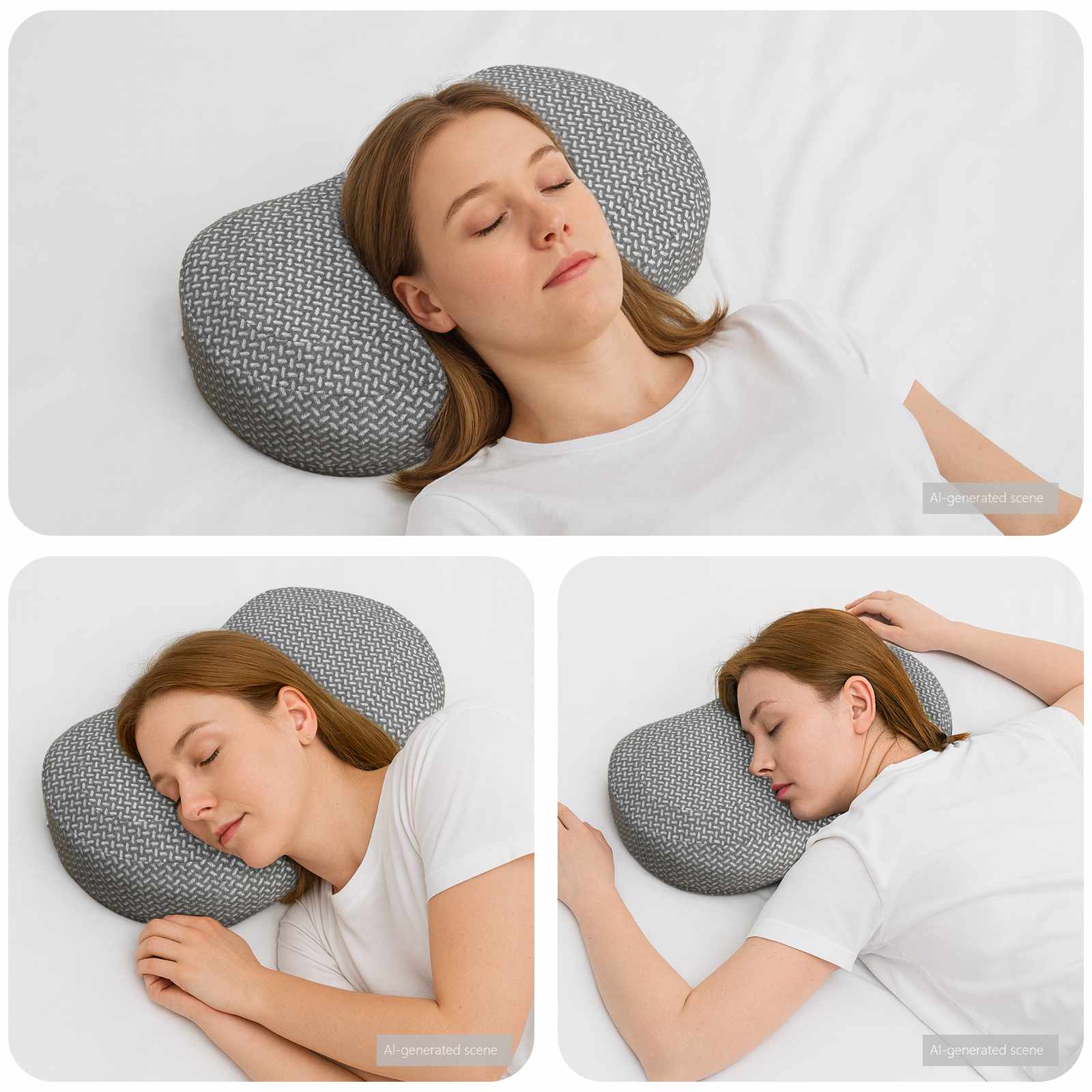 vidaXL Hoofdkussen met kussen Wit 55 x 36 x 10 cm Polyester