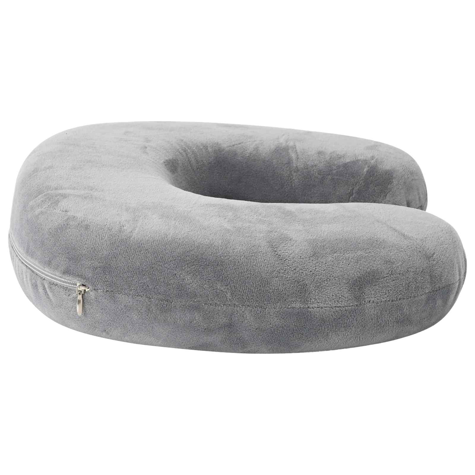 vidaXL Hoofdkussen met kussen Grijs 27 x 27 x 8,5 cm Fluweel