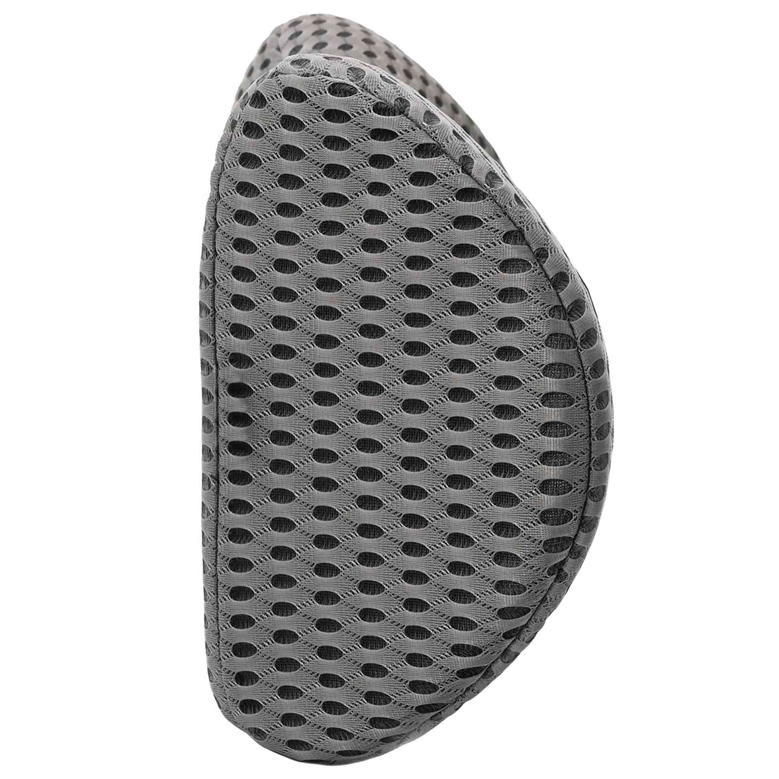 vidaXL Hoofdkussen met kussen Grijs 47 x 24 x 13 cm 4D Mesh