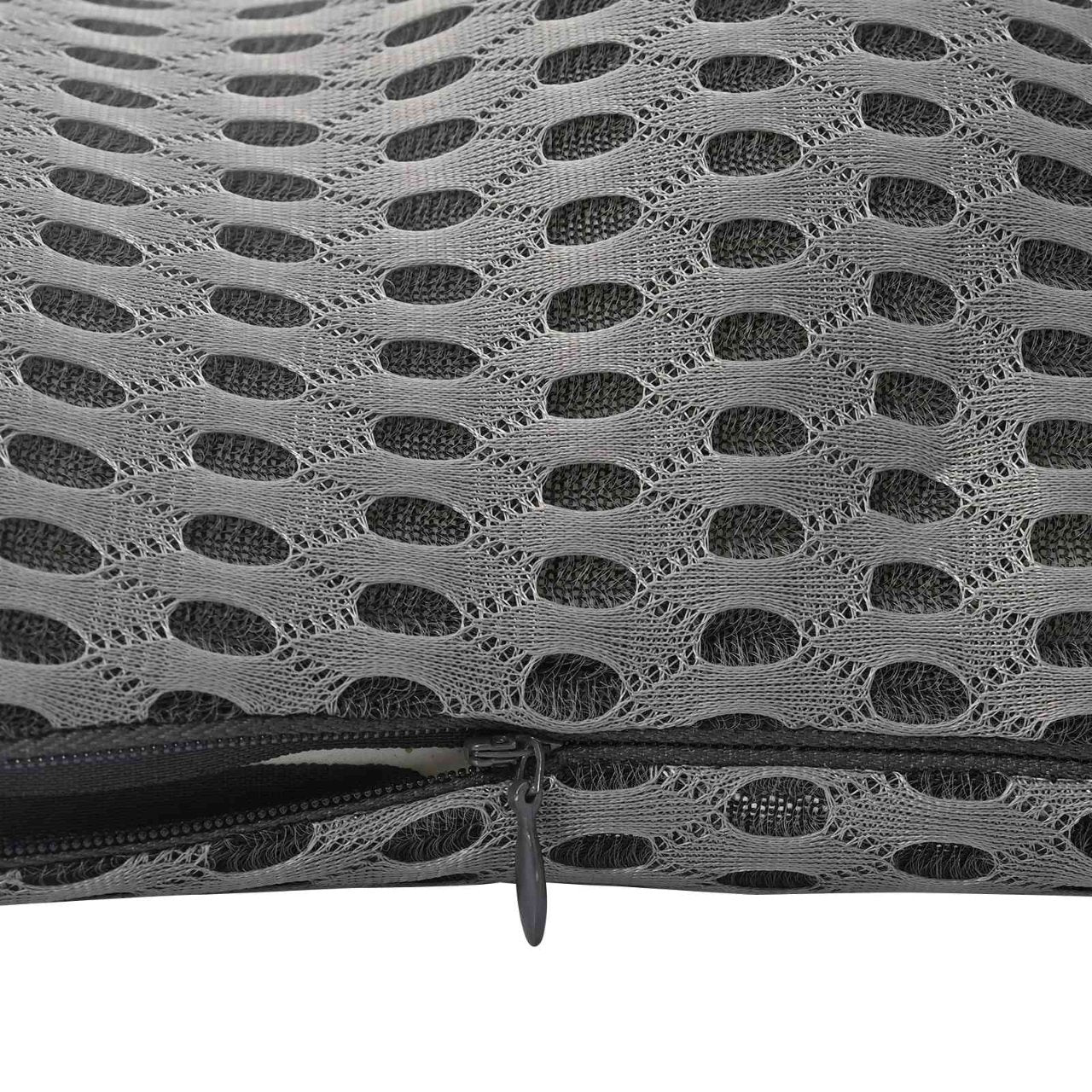 vidaXL Hoofdkussen met kussen Grijs 47 x 24 x 13 cm 4D Mesh