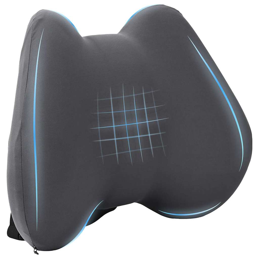 vidaXL Hoofdkussen met kussen Grijs 42 x 32 x 14 cm Polyester