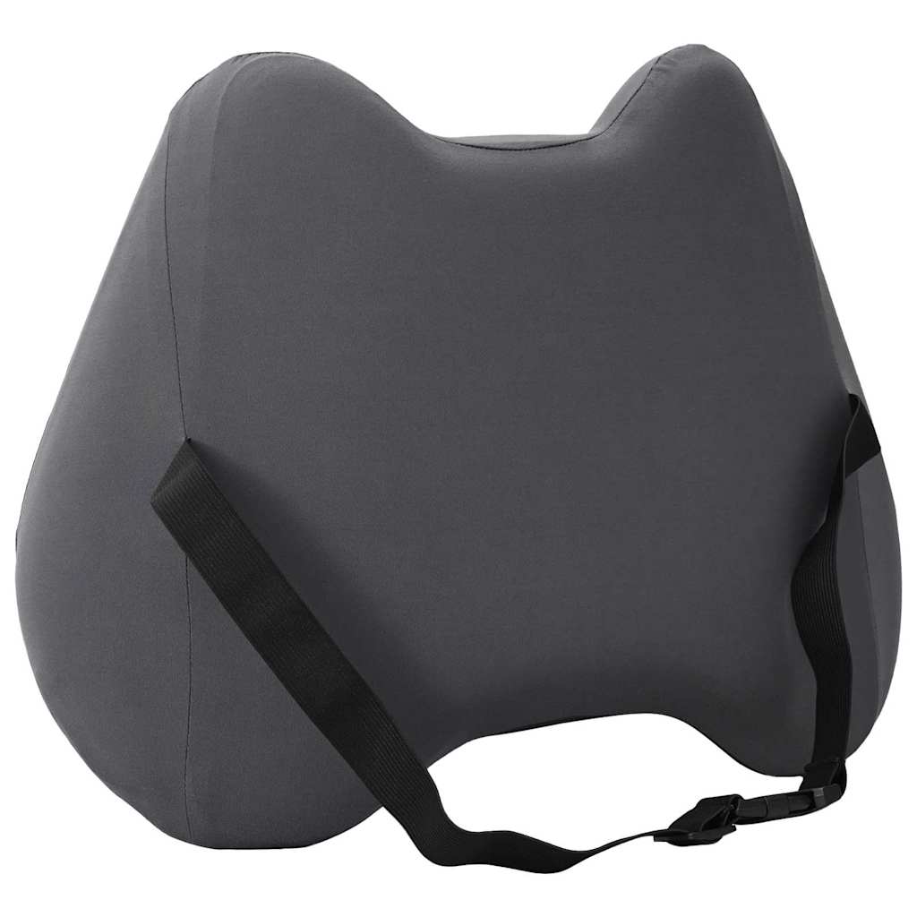 vidaXL Hoofdkussen met kussen Grijs 42 x 32 x 14 cm Polyester