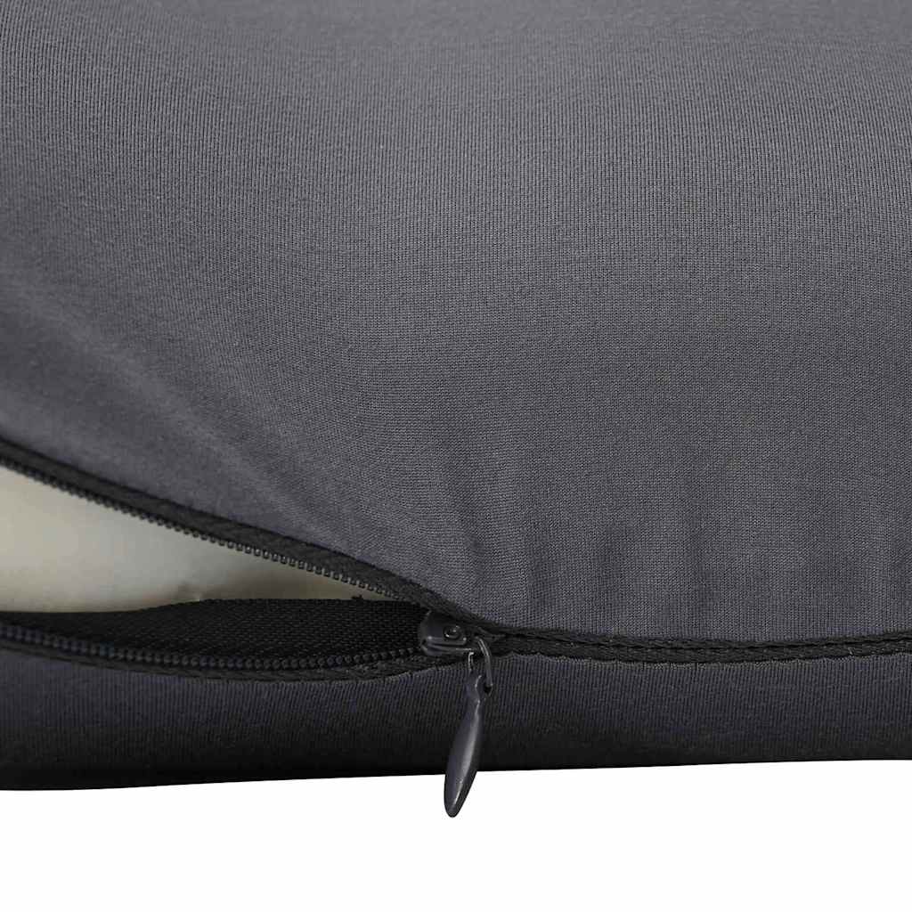 vidaXL Hoofdkussen met kussen Grijs 42 x 32 x 14 cm Polyester