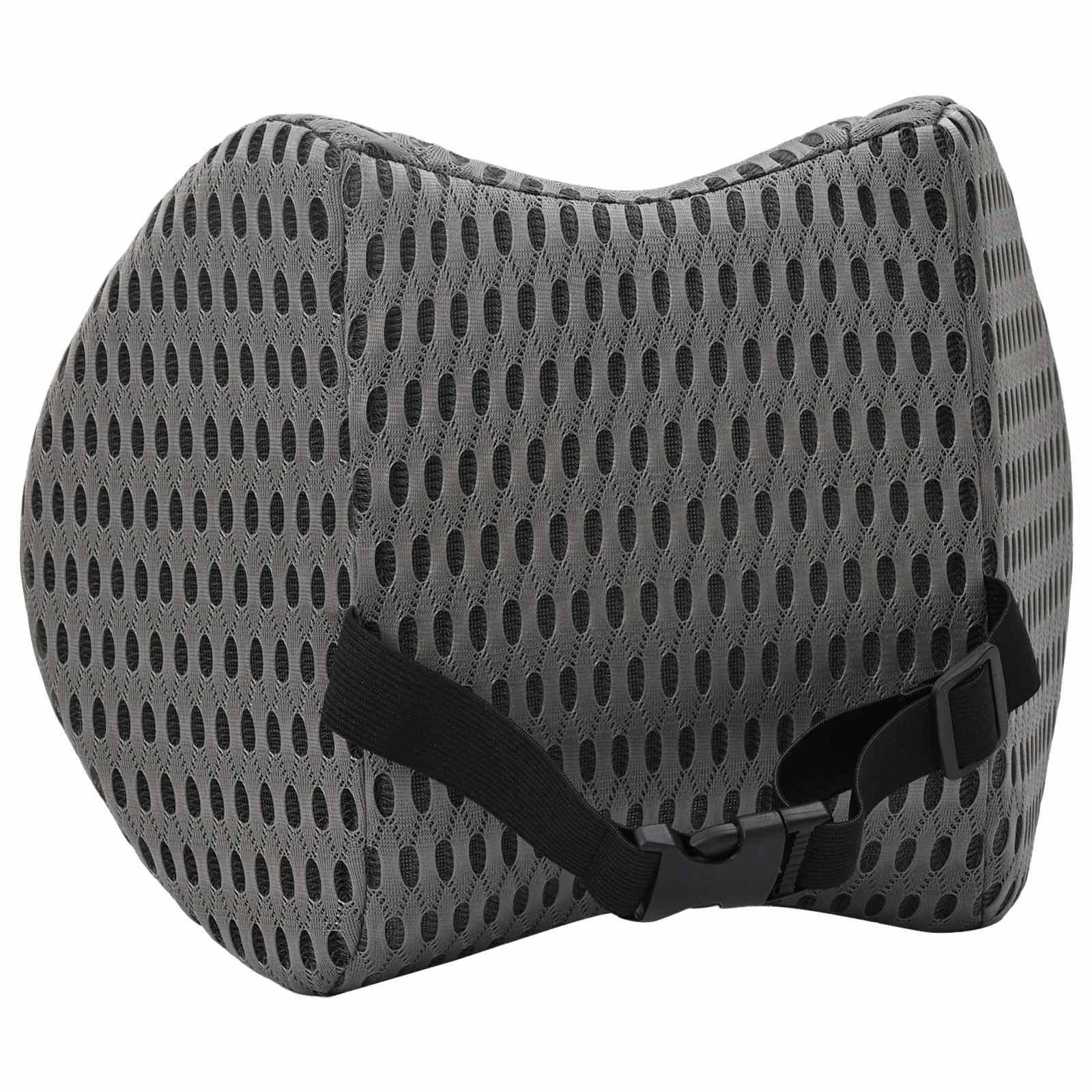 vidaXL Hoofdkussen met kussen Grijs 31 x 23 x 14 cm 4D Mesh