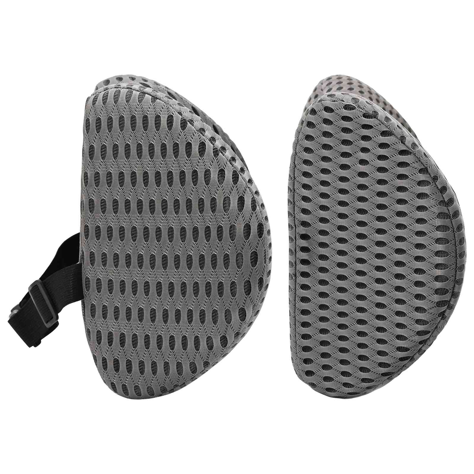 vidaXL Hoofdkussen met kussen Verstelbaar 2 pcs Grijs 4D Mesh
