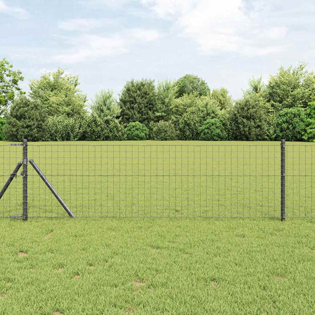 vidaXL Hekpalen 2 pcs Groen 50 cm Poedergecoat staal