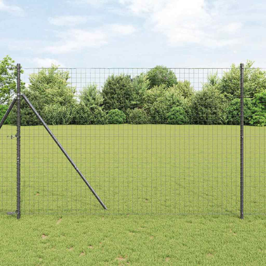 vidaXL Hekpalen 2 pcs Groen 50 cm Poedergecoat staal