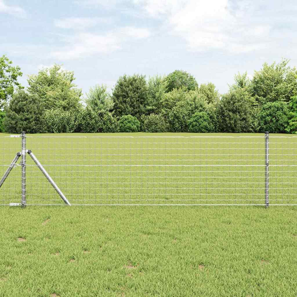 vidaXL Hekpalen 2 pcs Groen 50 cm Poedergecoat staal