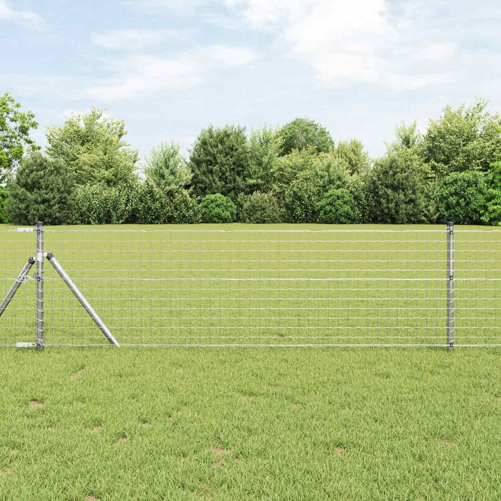 vidaXL Hekpalen 2 pcs Groen 50 cm Poedergecoat staal