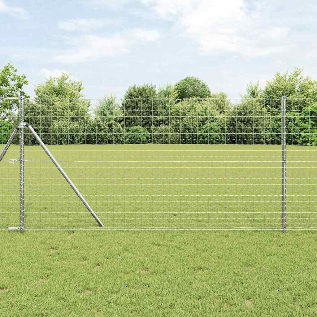 vidaXL Hekpalen 2 pcs Groen 50 cm Poedergecoat staal