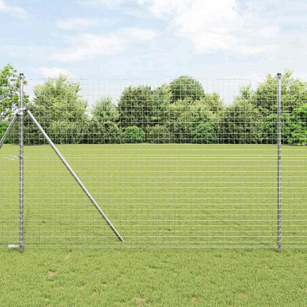vidaXL Hekpalen 2 pcs Groen 50 cm Poedergecoat staal