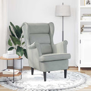 vidaXL Fauteuil Lichtgrijs 71 x 92 x 91 cm Fluweel