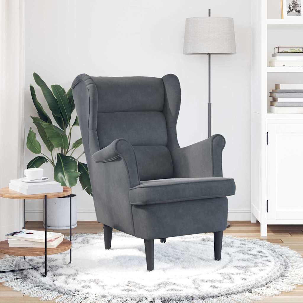 vidaXL Fauteuil Lichtgrijs 71 x 92 x 91 cm Fluweel