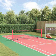 vidaXL Tennisnet Vouw Zwart en rood 301 x 90.5 x 87 cm Polyester