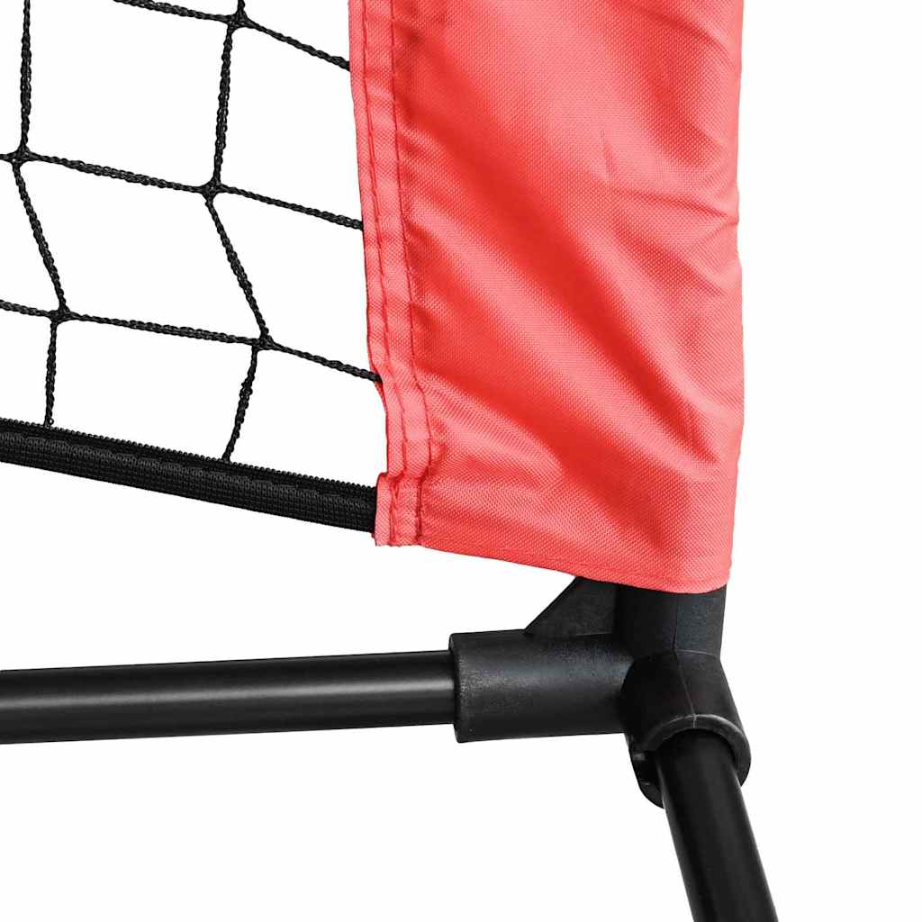 vidaXL Tennisnet Vouw Zwart en rood 301 x 90.5 x 87 cm Polyester