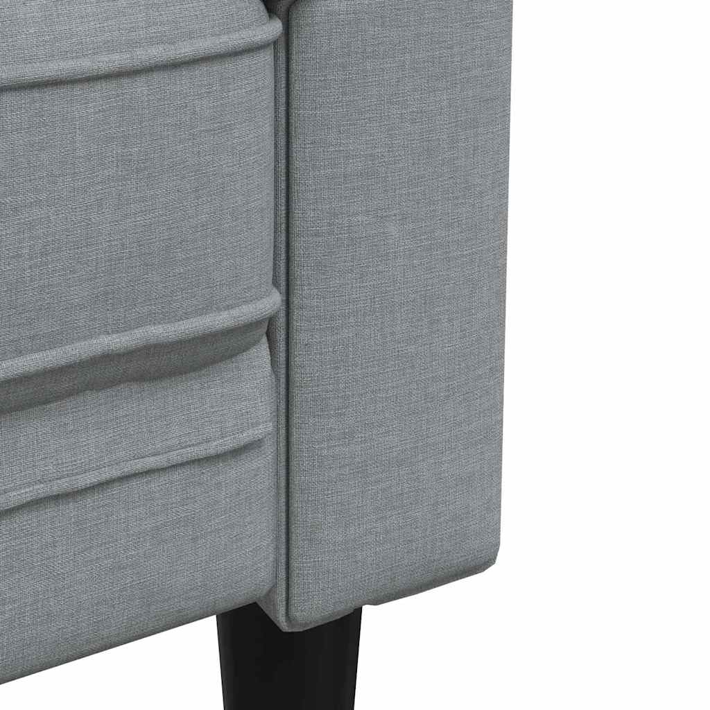 vidaXL Chesterfield Bank Stoel Lichtgrijs 78.5 x 74.5 x 74.5 cm Stof