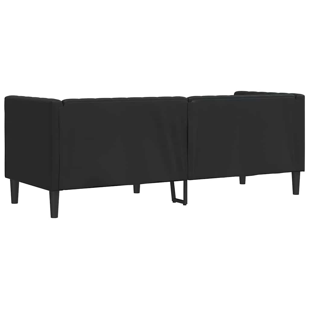 vidaXL Chesterfield Bank Stoel Zwart 71 x 74.5 x 70.5 cm Kunstleer