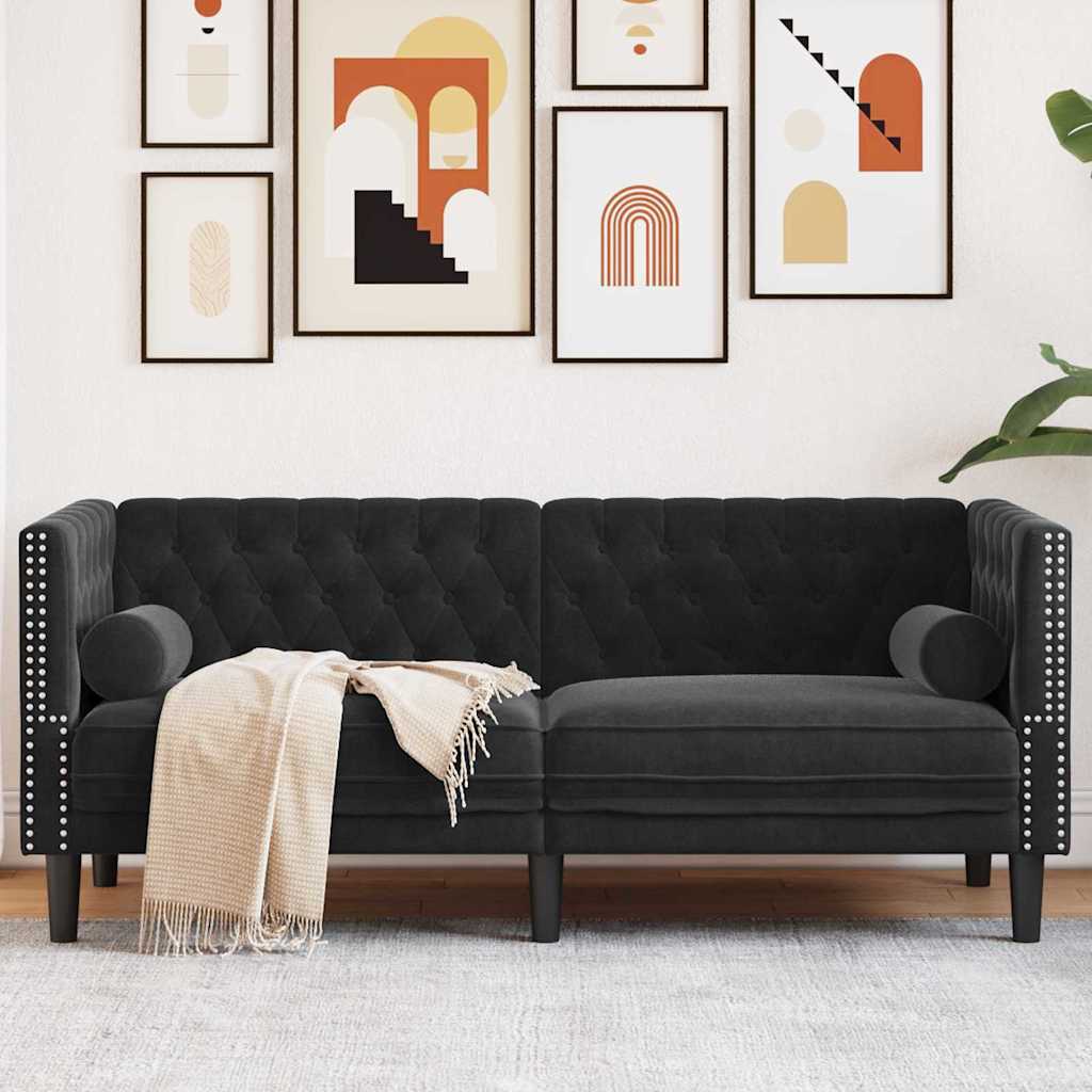 vidaXL Chesterfield Bank Stoel Lichtgrijs 71 x 74.5 x 70.5 cm Fluweel