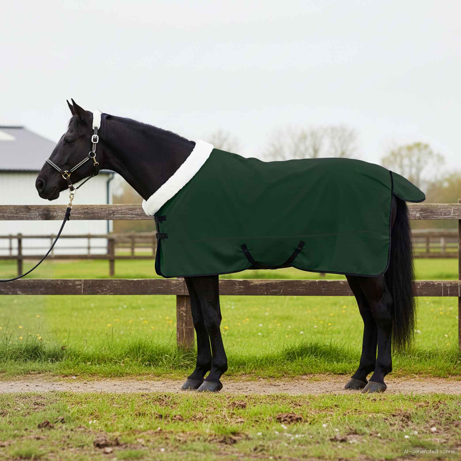 vidaXL Paardendeken Volledige Aqua 75 cm Polar fleece